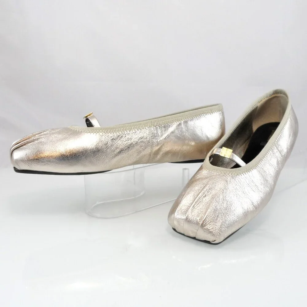 NIB$775 GIVENCHY Embellished Pleated Metallic 4G Ballerina Slip-On Flats 36 6 - Picture 9 of 16